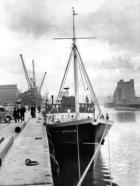 Patricia the 1, 124-ton yatch of Trinity House, London which arrived at Newcastle Quay