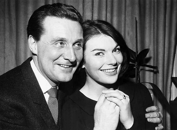 Patrick MacNee actor with Catherine Woodville 1966