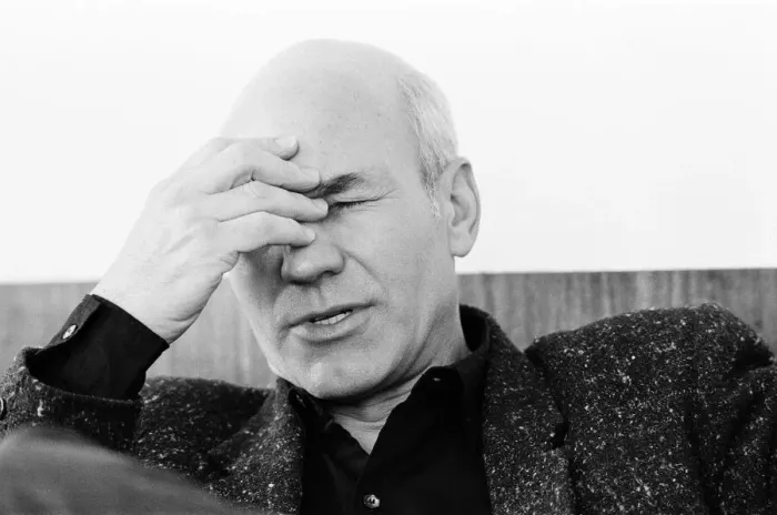 Framed Print : Patrick Stewart, actor, who is playing the role of Captain Jean Luc Picard in Star Trek