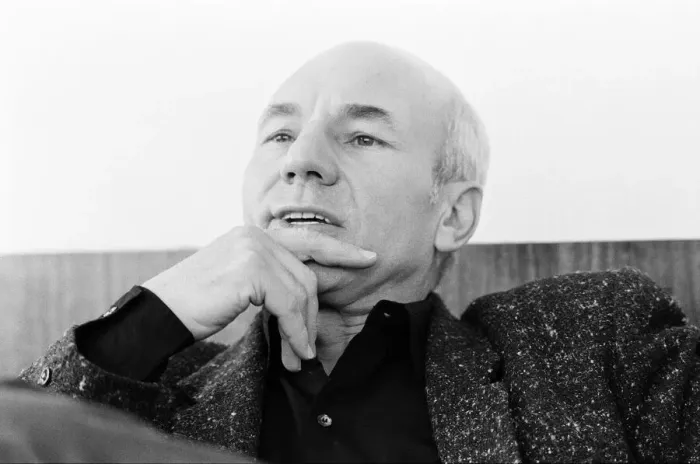 Framed Print : Patrick Stewart, actor, who is playing the role of Captain Jean Luc Picard in Star Trek