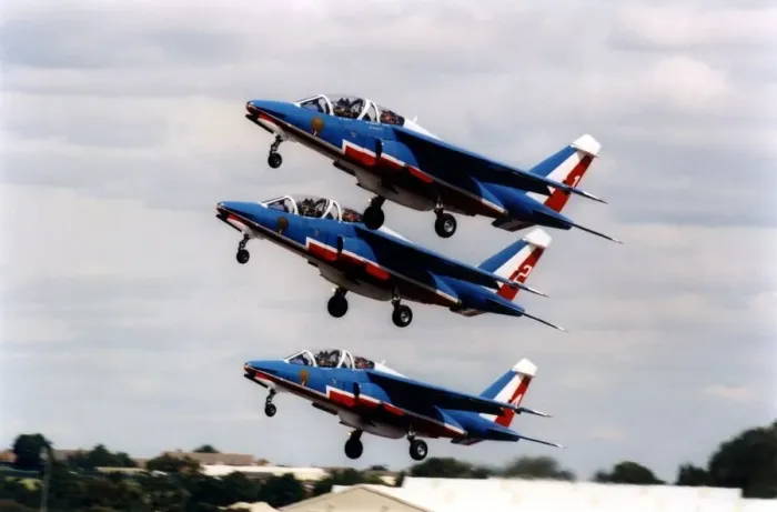 Framed Print : The Patrouille de France aerobatic display team flying their Dassault / Dornier Alpha Jet Framed Print : The Patrouille de France aerobatic display team flying their Dassault / Dornier Alpha Jet