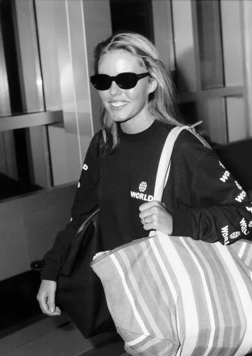 Framed Print : Patsy Kensit the actress leaving heathrow airport