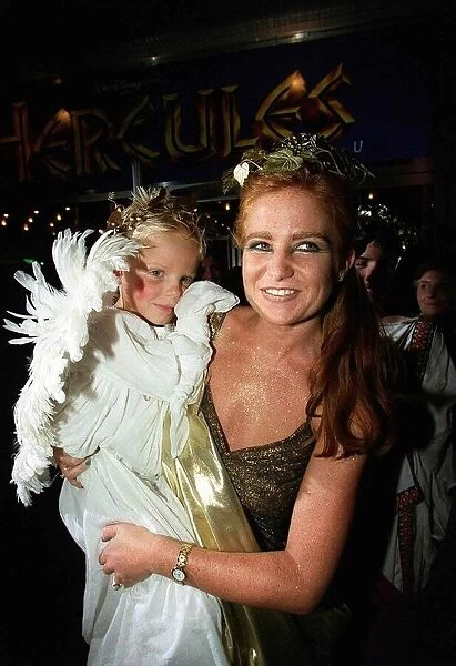 Patsy Palmer actress 9th October 1997 - With her son Charlie in fancy dress costume