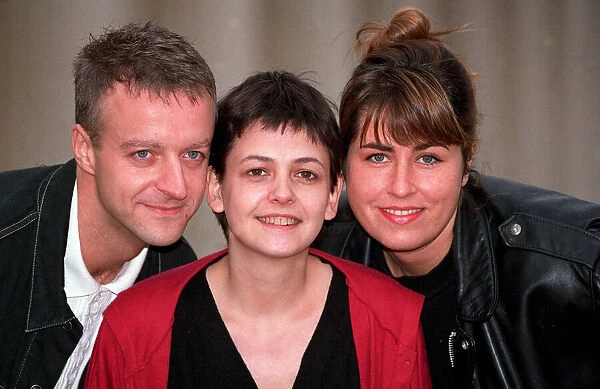 PAUL BROWN, EMMA WRAY AND LIZA TARBUCK, CAST OF TV PROGRAMME WATCHING