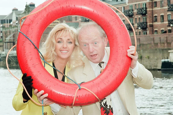 Paul Daniels, magician, pictured with wife Debbie McGee, at the riverside, in York