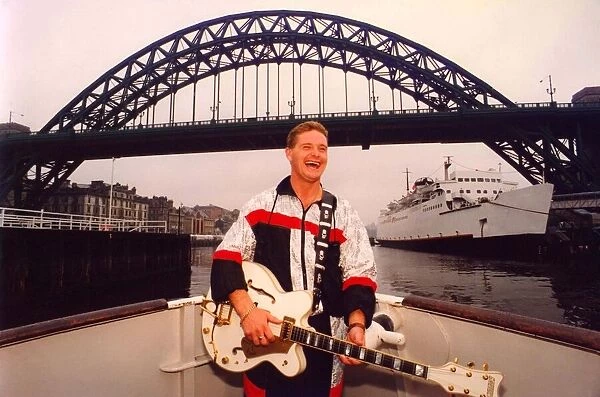 Paul Gascoigne (Gazza) promoting his version of Fog on The Tyne. 1st October 1990