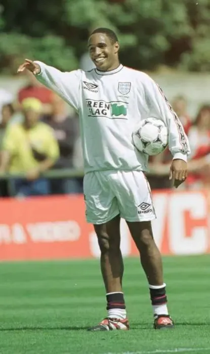 : Paul Ince at England training training session June 1998 as he prepares for : Paul Ince at England training training session June 1998 as he prepares for