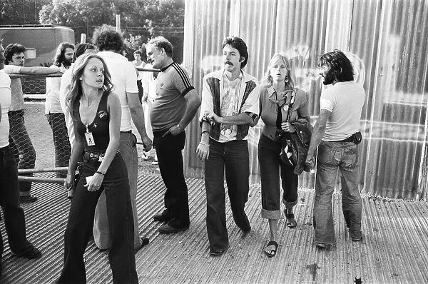 Paul and Linda McCartney at the Rolling Stones concert at Knebworth House in