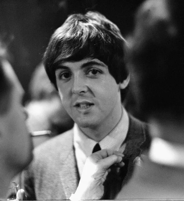Framed Print : Paul McCartney enjoying a drink of wine as he attends the Ready Steady Go Rediffusion
