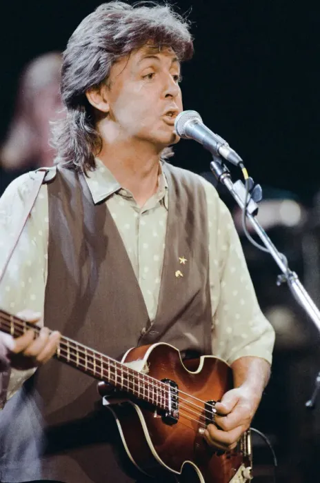 Framed Print : Paul McCartney, former member Of The Beatles, performing in concert. July 1989 Framed Print : Paul McCartney, former member Of The Beatles, performing in concert. July 1989