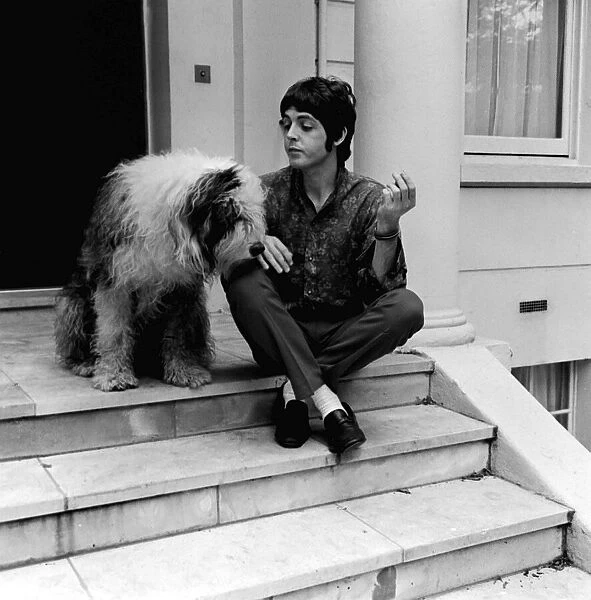 Paul McCartney at his St Johns Wood house on his 25th birthday 18 June 1967