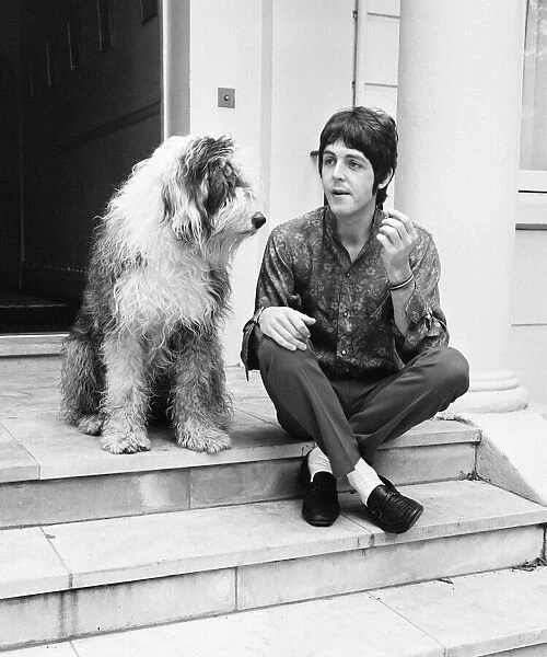 Paul McCartney at his St Johns Wood house on his 25th birthday 18th June 1967