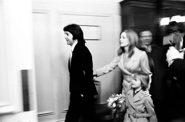 Paul McCartney weds Linda Eastman at Marylebone Registry Office, London