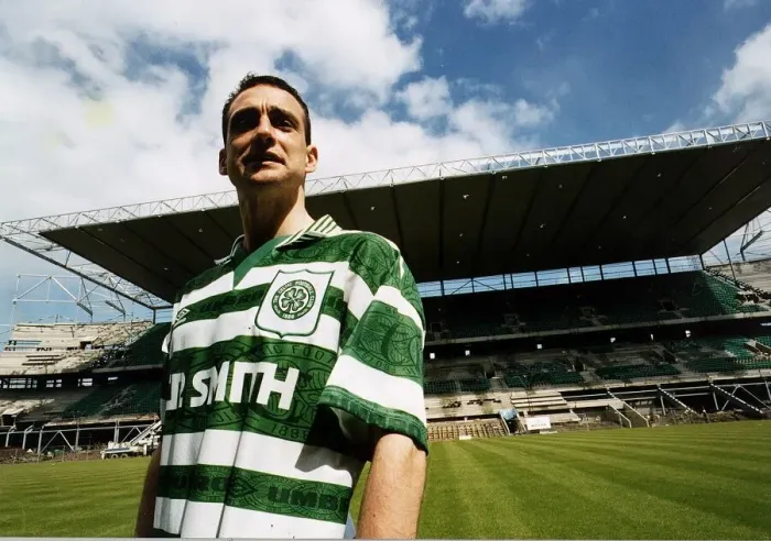 Framed Print : Paul McStay Celtic football team captain standing football pitch stand behind Framed Print : Paul McStay Celtic football team captain standing football pitch stand behind