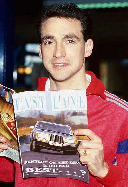 Paul McStay reading Fast Lane car magazine January 1988