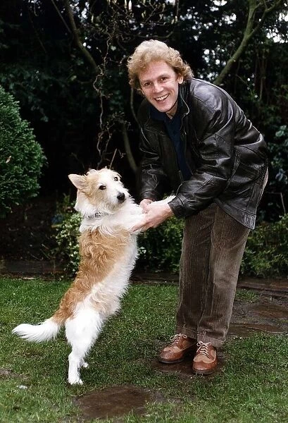 Paul Nicholas Actor with dog slowjoe