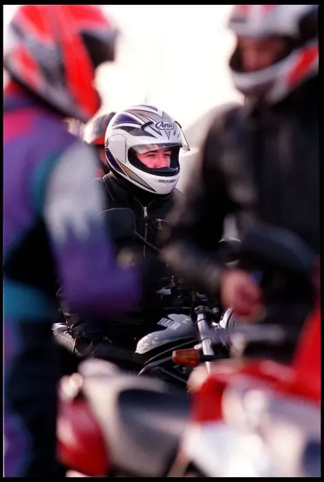 Framed Print : Paul O Donell Knockhill racing circuit September 1998 for his training session