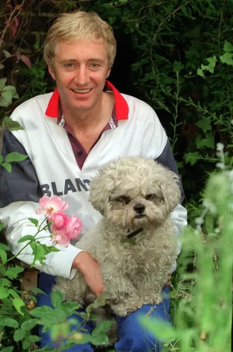 Framed Print : Paul O Grady August 1998 Comedian also known as Lily Savage - with pet dog Framed Print : Paul O Grady August 1998 Comedian also known as Lily Savage - with pet dog