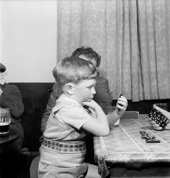 Paul Reynolds, 4 yrs. old dominoes player. April 1952 C1938