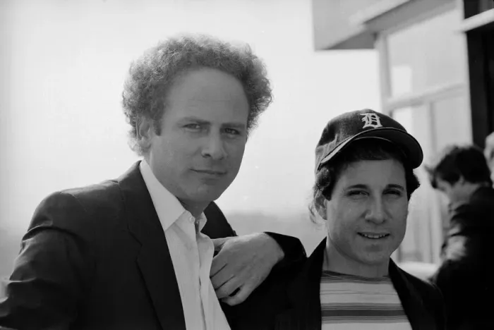 Framed Print : Paul Simon and Art Garfunkel Re-Unite. The famous duo gave a press conference