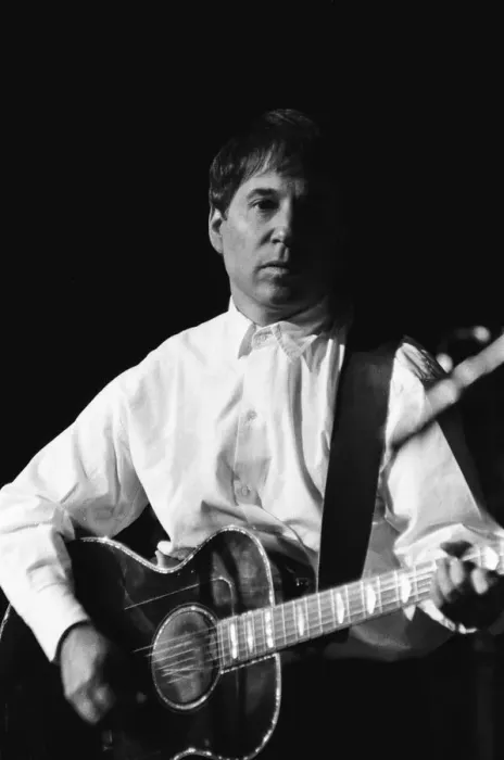 Framed Print : Paul Simon seen here performing on stage at the Royal Albert Hall during his