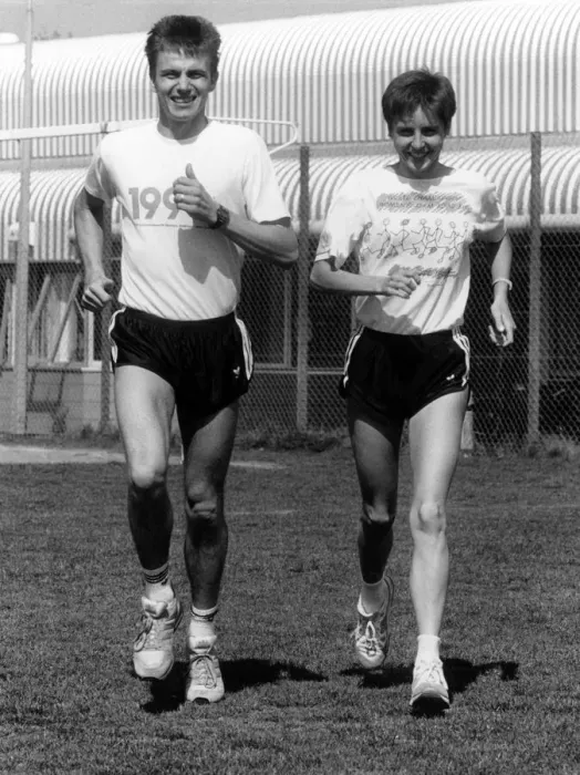 Framed Print : Paul and Wendy Breed, Athletes who run the Gold Bond Lottery Scheme Framed Print : Paul and Wendy Breed, Athletes who run the Gold Bond Lottery Scheme
