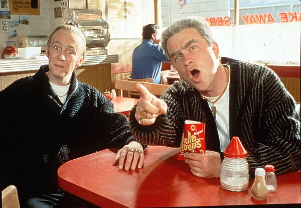 PAUL WHITEHOUSE AND HARRY ENFIELD IN A HULA HOOPS
