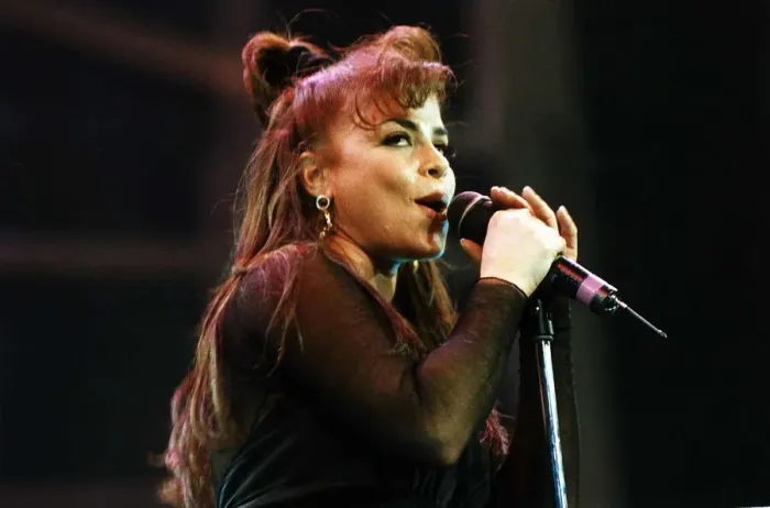 Framed Print : Paula Abdul pop singer choreographer in a performance