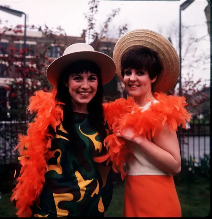 Framed Print : Pauline Collins and Gilly Fraser stars of the TV series Dr Who