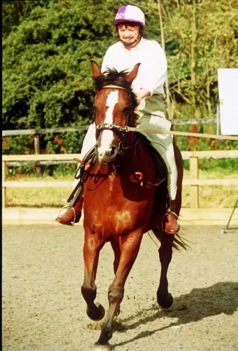 Framed Print : Pauline Quirke actress on horseback Framed Print : Pauline Quirke actress on horseback