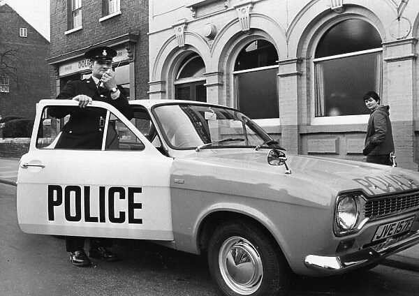 PC Rodney Pope takes control of a new Panda police car for an operation jn Cambridge