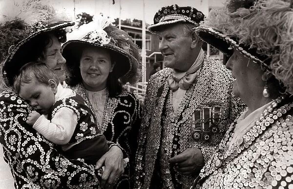 Pearly Kings and Queens - July 1970 Four generations of Pearly Kings