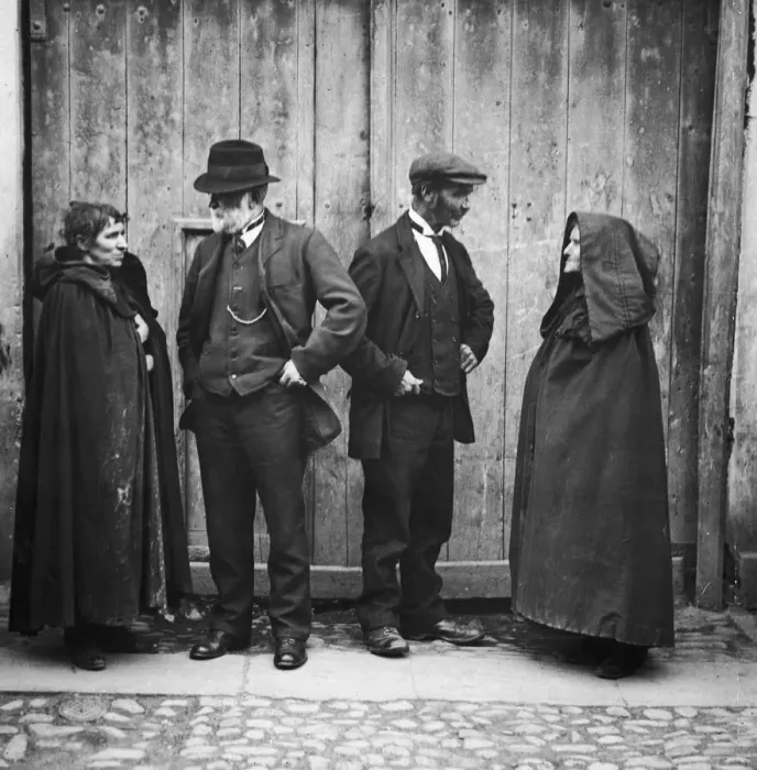 Framed Print : Peasants wearing national costume gather to hear election speeches in mid Dublin during Framed Print : Peasants wearing national costume gather to hear election speeches in mid Dublin during