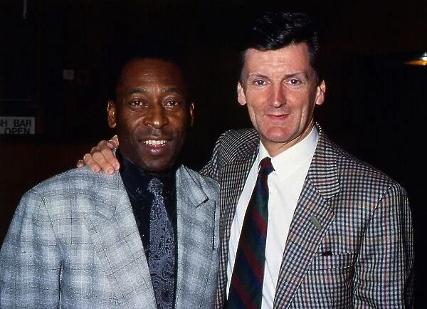 Pele with Andy Roxburgh in Glasgow June 1989