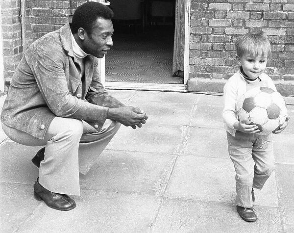 Pele meets Pele. A two and a half year old from Shepherds Bush named Pele Jairzinho