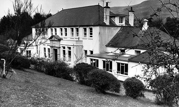 Pentwyn Hospital, overlooking Ton Pentre in the Rhonnda. 29th April 1974