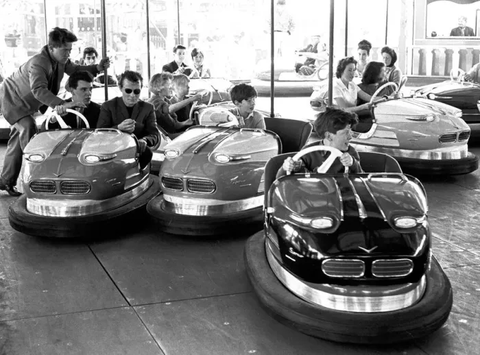 Framed Print : People enjoying the dodgems ride at Hearsall Common fair, Coventry. 3rd June 1963 Framed Print : People enjoying the dodgems ride at Hearsall Common fair, Coventry. 3rd June 1963