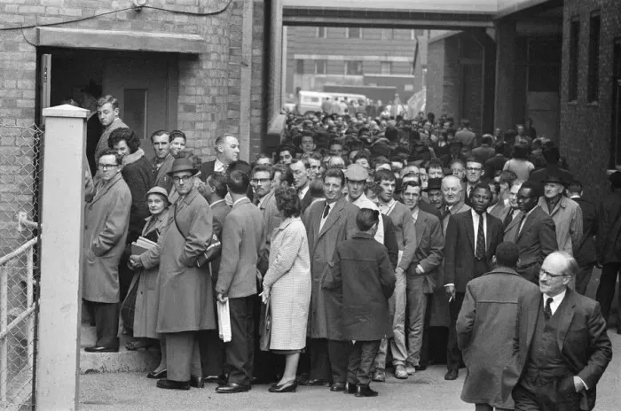 Framed Print : People queuing to take a look at Mercury spacecraft Friendship 7 Framed Print : People queuing to take a look at Mercury spacecraft Friendship 7