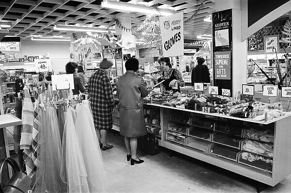 People shopping inside Tower House, Middlesbrough, North Yorshire. 1972
