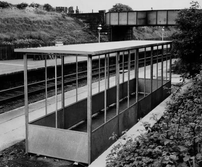 Framed Print : People using Backworth Railway Station wanted a shelter. They got one