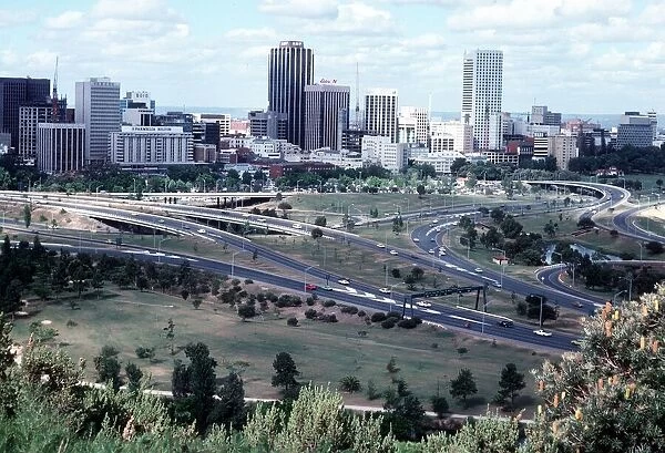 Perth skyline, West Australia. Circa 1971