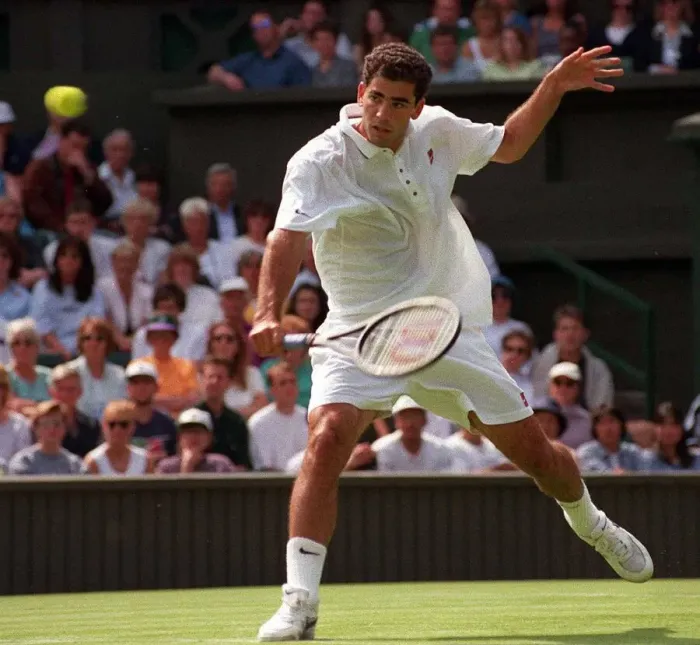 Framed Print : PETE SAMPRAS WIMBLEDON TENNIS CHAMPIONSHIPS JUNE 1996 15  /  06  /  1996