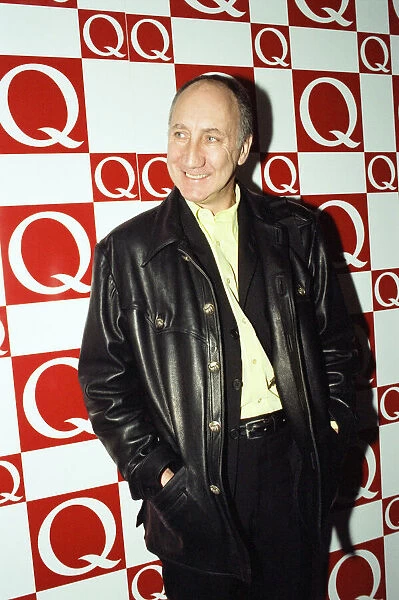 Pete Townshend, guitarist in British rock group The Who, pictured at the Q Music Awards
