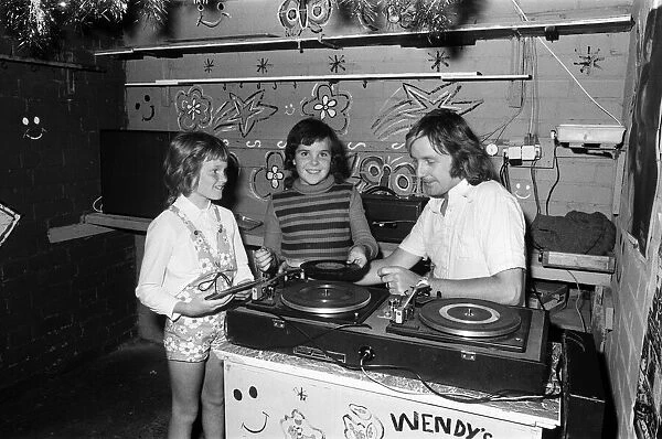 Pete Waterman, DJ at Garage disco in Coundon, Coventry. 7th August 1973