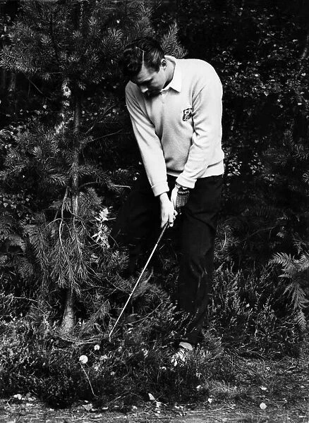 Peter Alliss, English professional golfer in action during Ryder Cup match at Wentworth