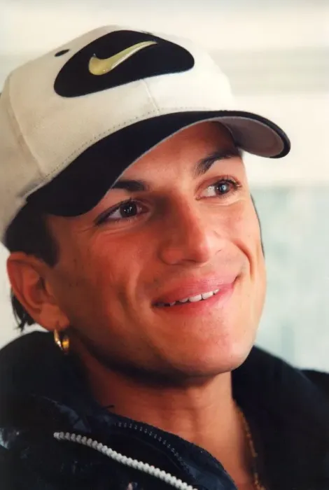 Framed Print : Peter Andre being interviewed prior to his concert at the Newcastle City Hall. March 1997