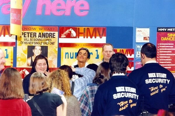 Peter Andre at Newcastles HMV store prior to his concert at the Newcastle City Hall