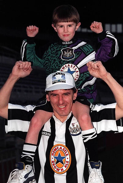 Peter Beardsley Newcastle United football player with son Andrew