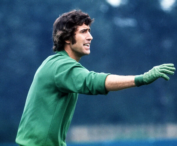 Peter Bonetti Chelsea goalkeeper 1972 football v Leeds Local Caption