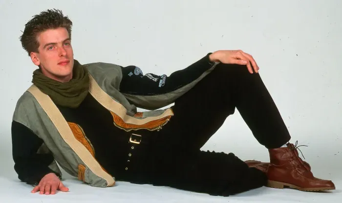 Framed Print : Peter Capaldi modelling casual clothes May 1983 Framed Print : Peter Capaldi modelling casual clothes May 1983